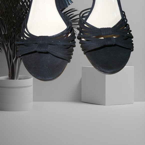 Vince Camuto “Stellima” Black Suede String Stiletto Sandals New | Ankle Ties| 10 - Picture 5 of 5